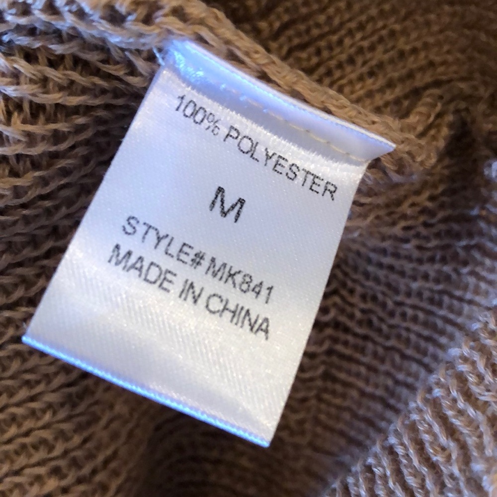 Oversized front zipper knitted hoodie sweater - Picture 15 of 16